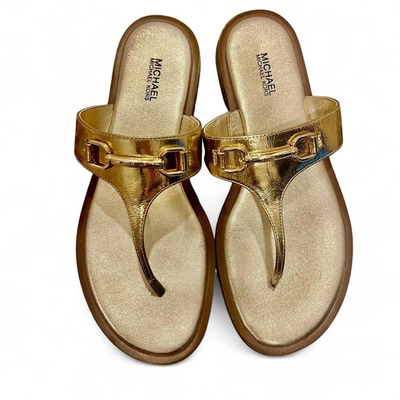 Michael Kors Shoes - Michael Kors Elegant Gold Women's Sandals